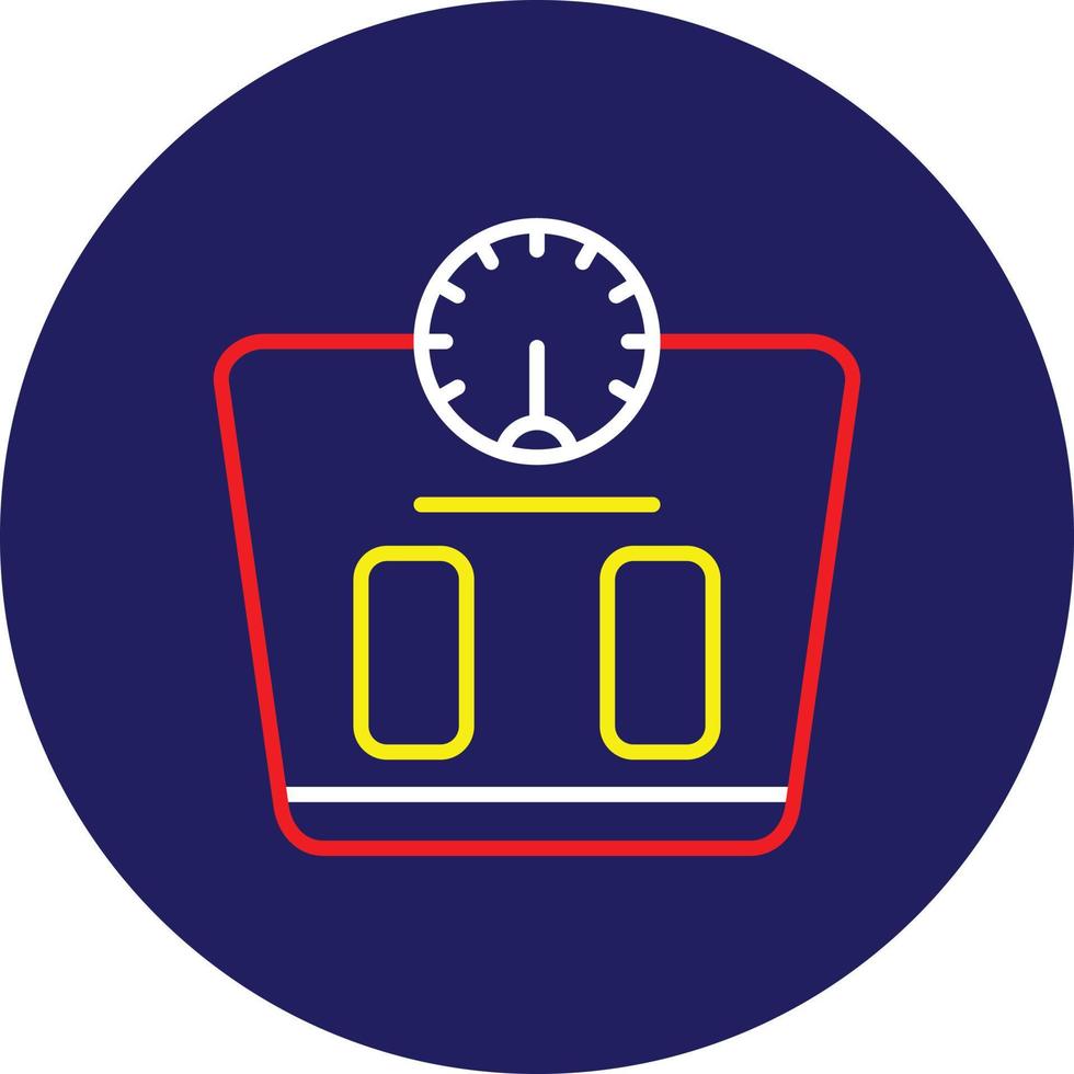 Weight Scale Line Multicolor vector