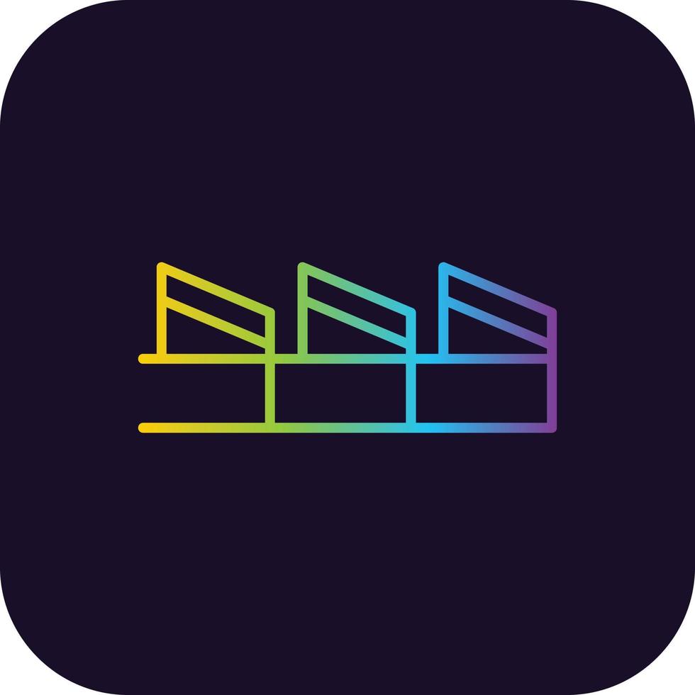Hurdles Race Gradient Icon vector