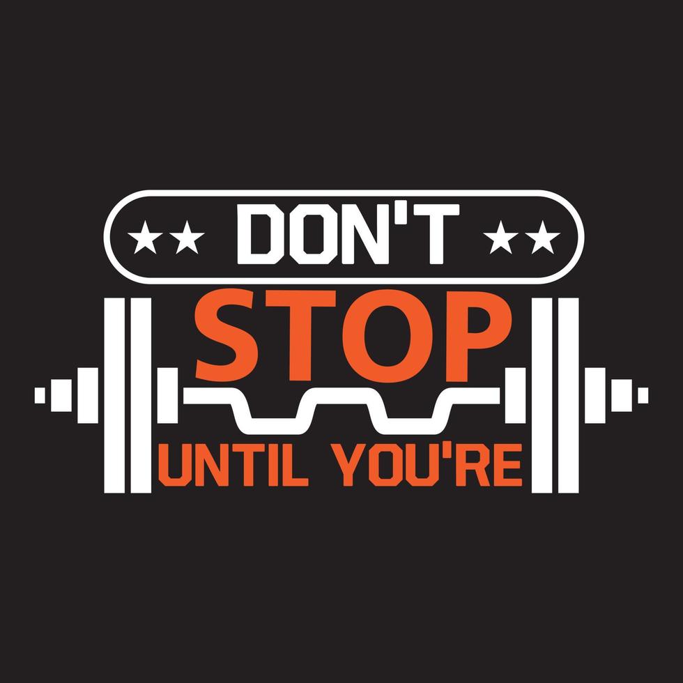 Fitness t shirt design vector