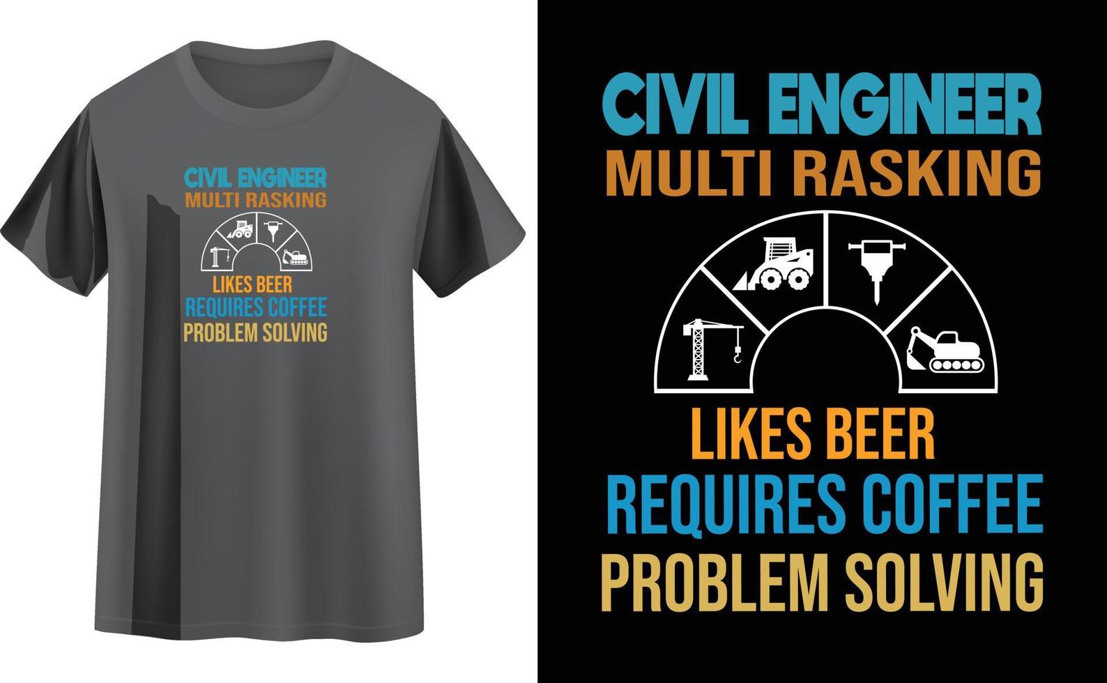 Engineer t shirt design vector