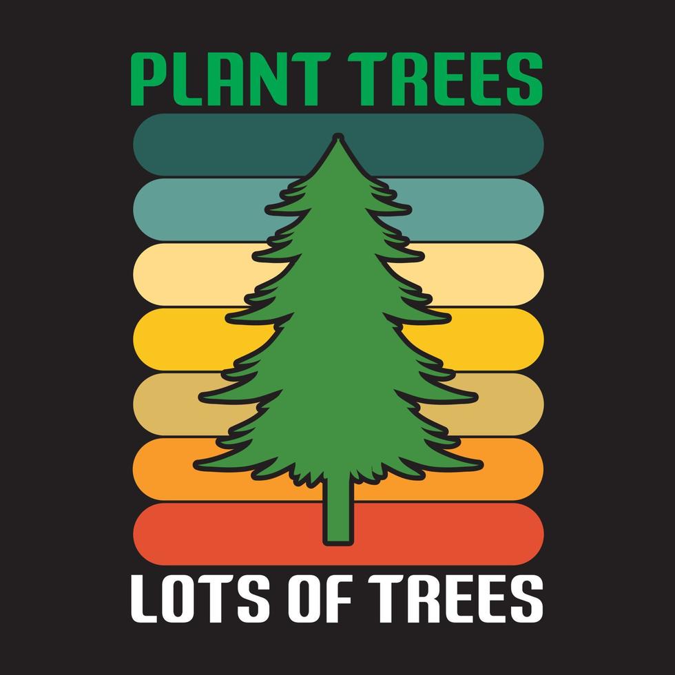 Tree planting t shirt design vector