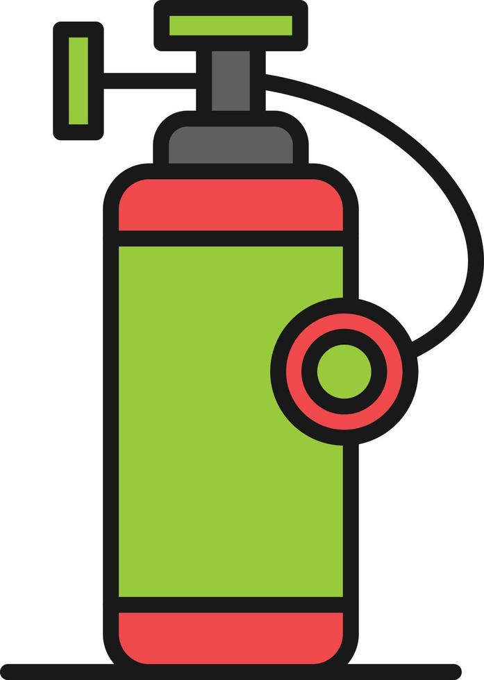 Oxygen Tank Line Filled vector