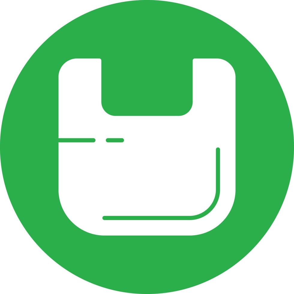Plastic Bag Outline Icon vector