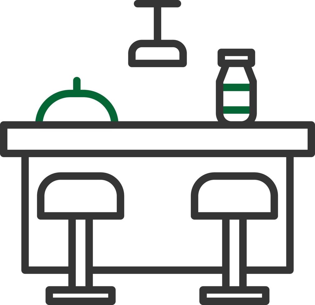 Bar Counter Line Two Color vector