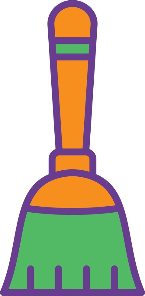 Broom Line Filled Two Color vector