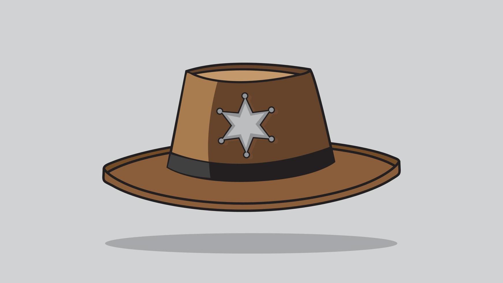 Sheriff hat. Cowboy hat vector illustration 9647073 Vector Art at Vecteezy