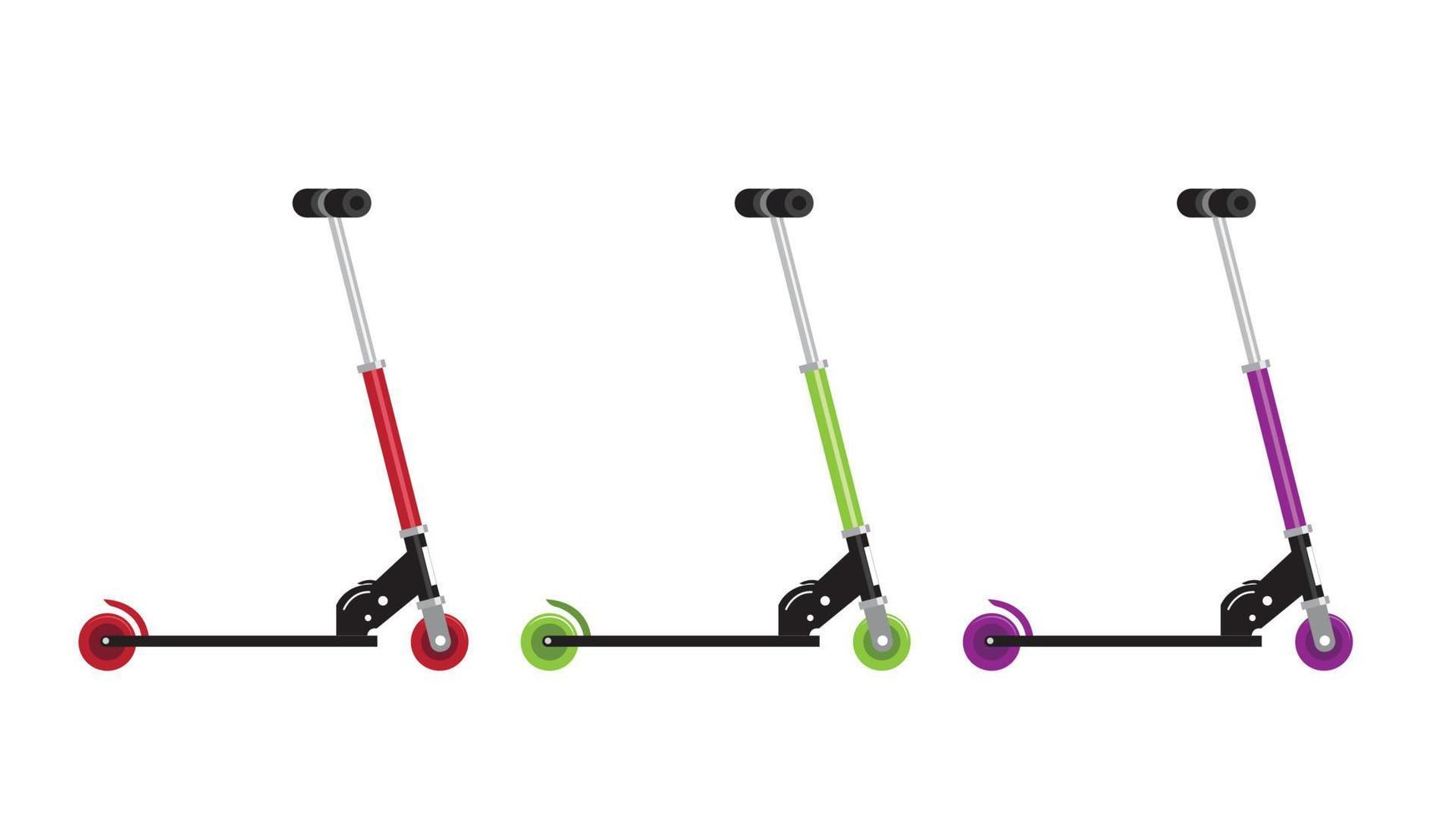Colorful otoped scooter vector illustration