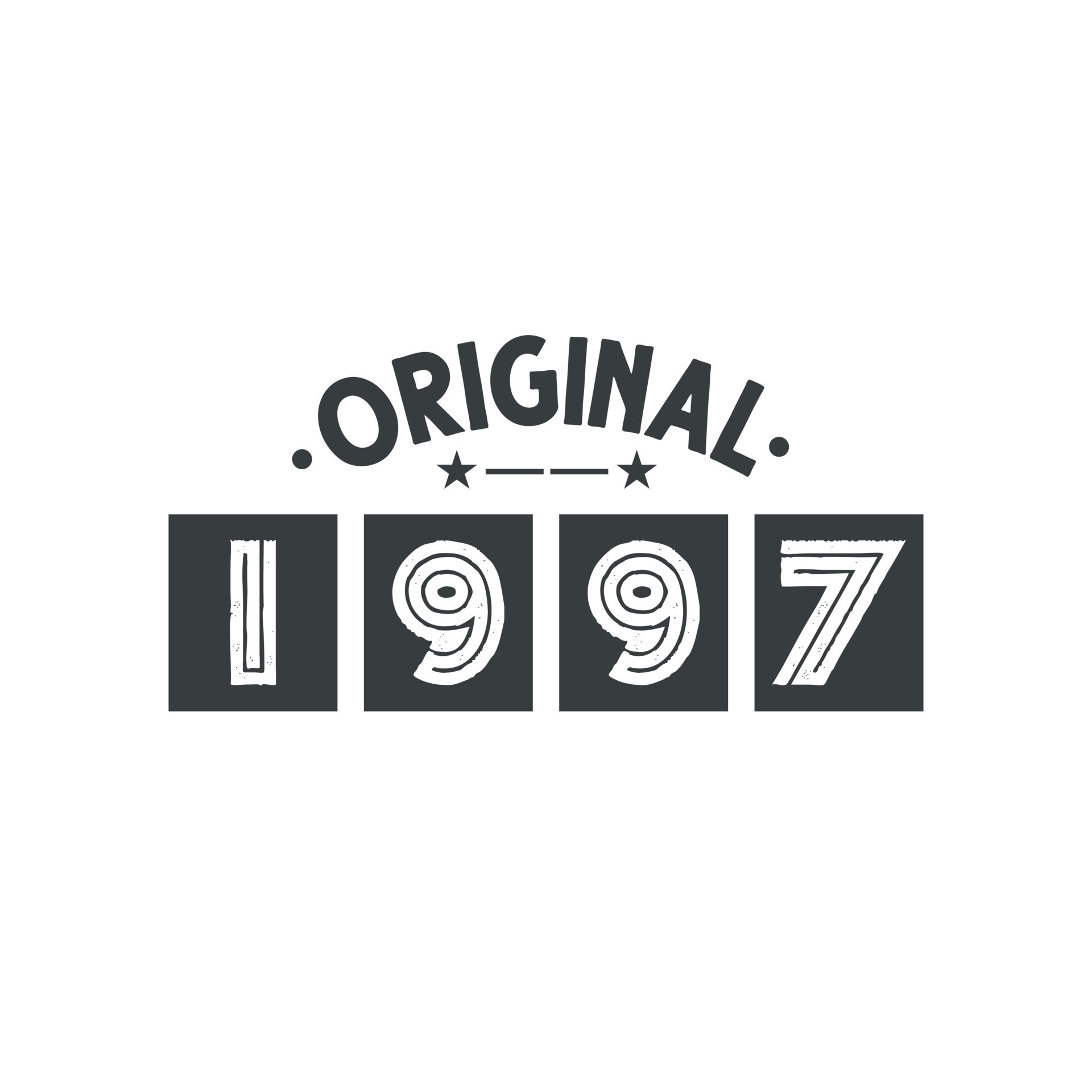 Born in 1997 Vintage Retro Birthday, Original 1997 9647093 Vector Art ...