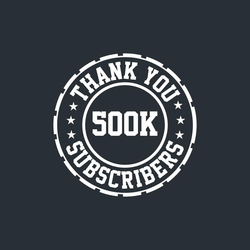 Thank you 400000 Subscribers celebration, Greeting card for 400k social Subscribers. vector