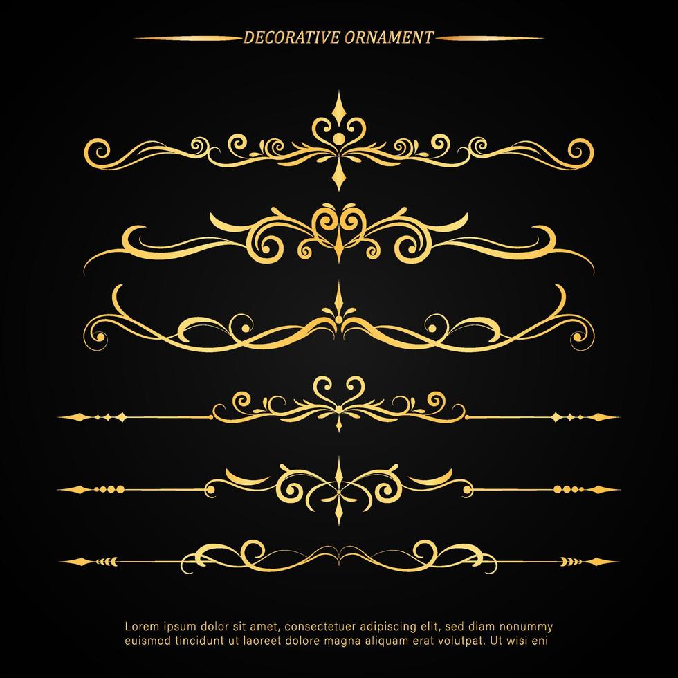 Set of ornamental and divider element template design vector