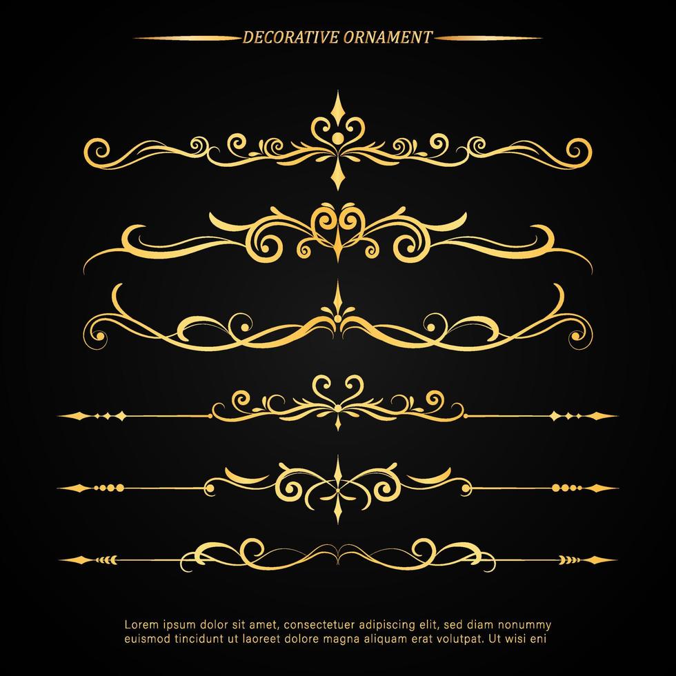 conjunto de diseño de plantilla de elemento ornamental y divisor vector