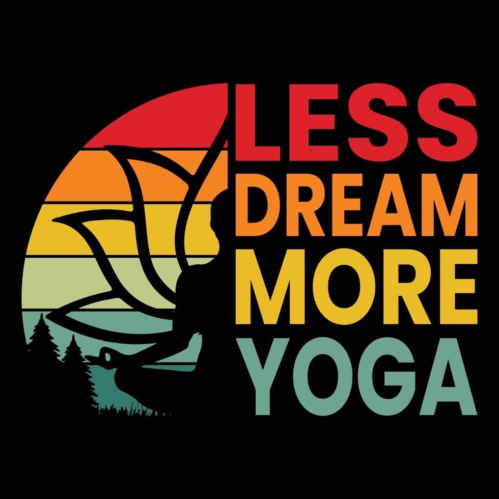 diseño de camiseta de yoga vector