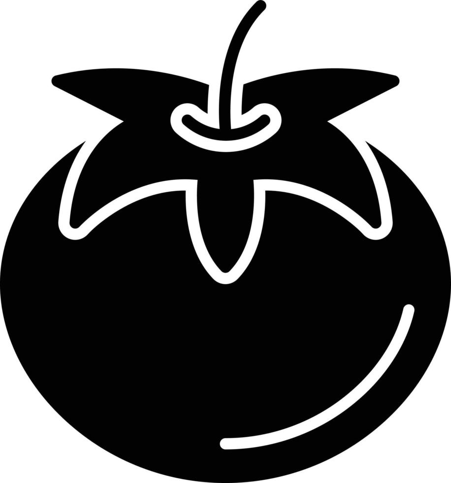 Tomato Glyph Icon vector