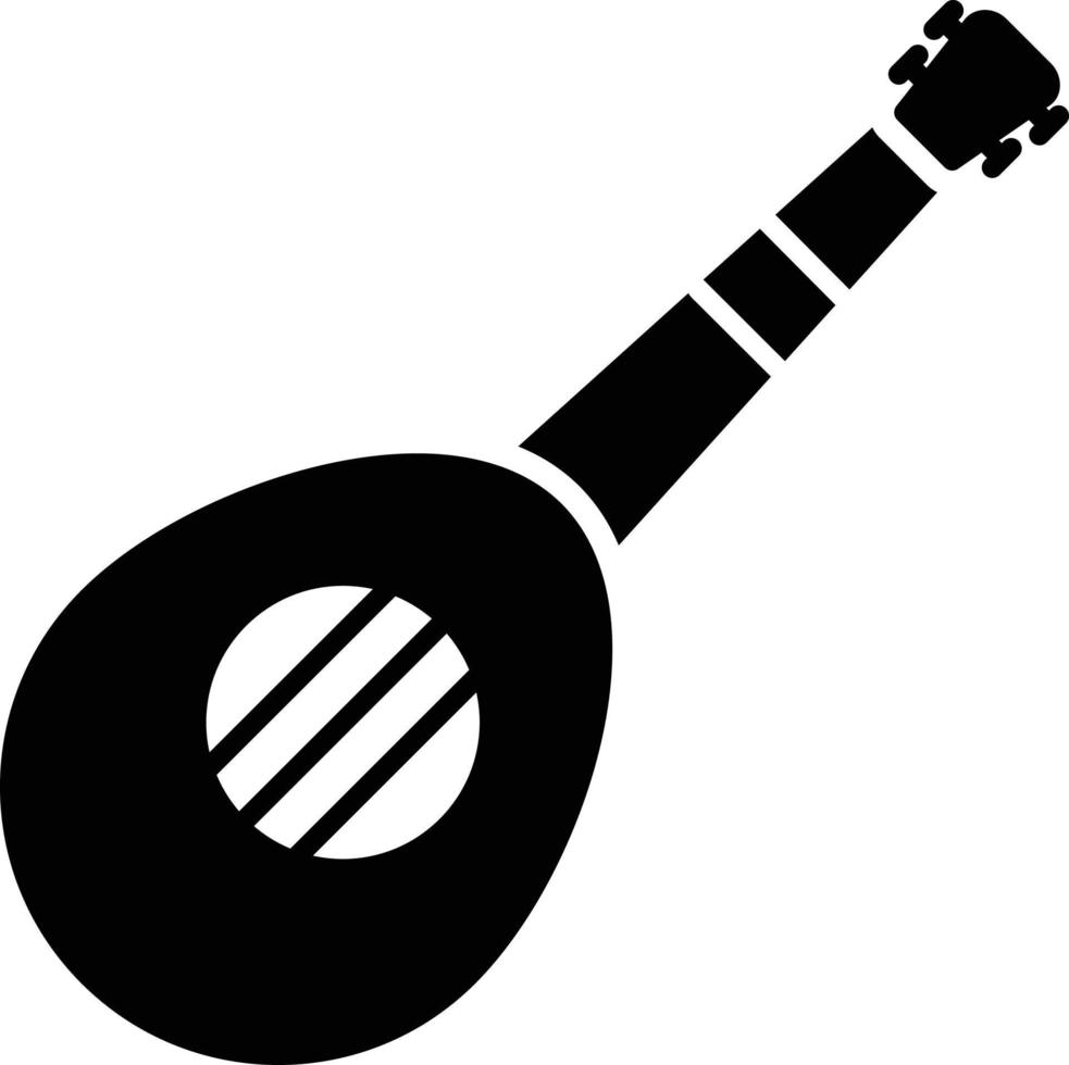 Mandolin Glyph Icon vector