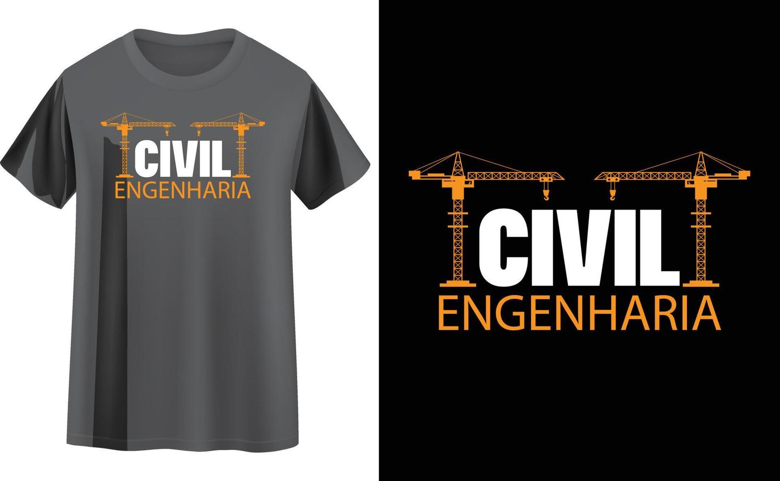 Engineer t shirt design vector