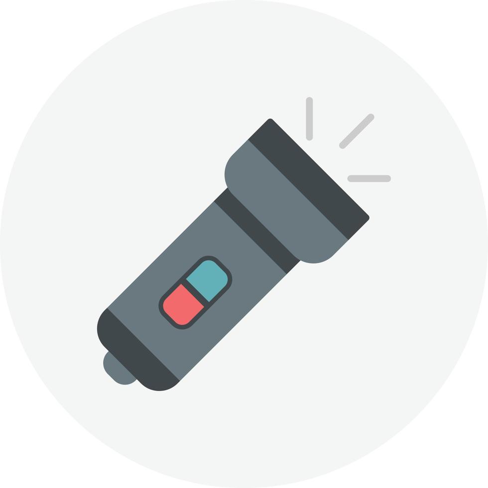 Flashlight Flat Circle vector