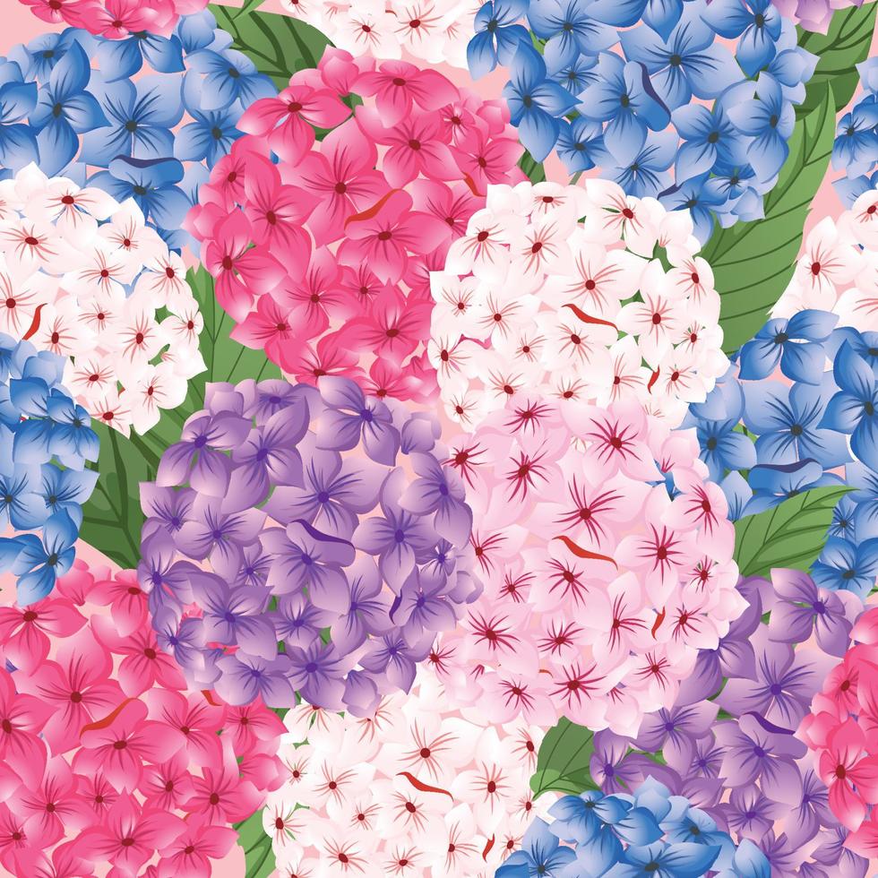 Hydrangeas Seamless Background vector