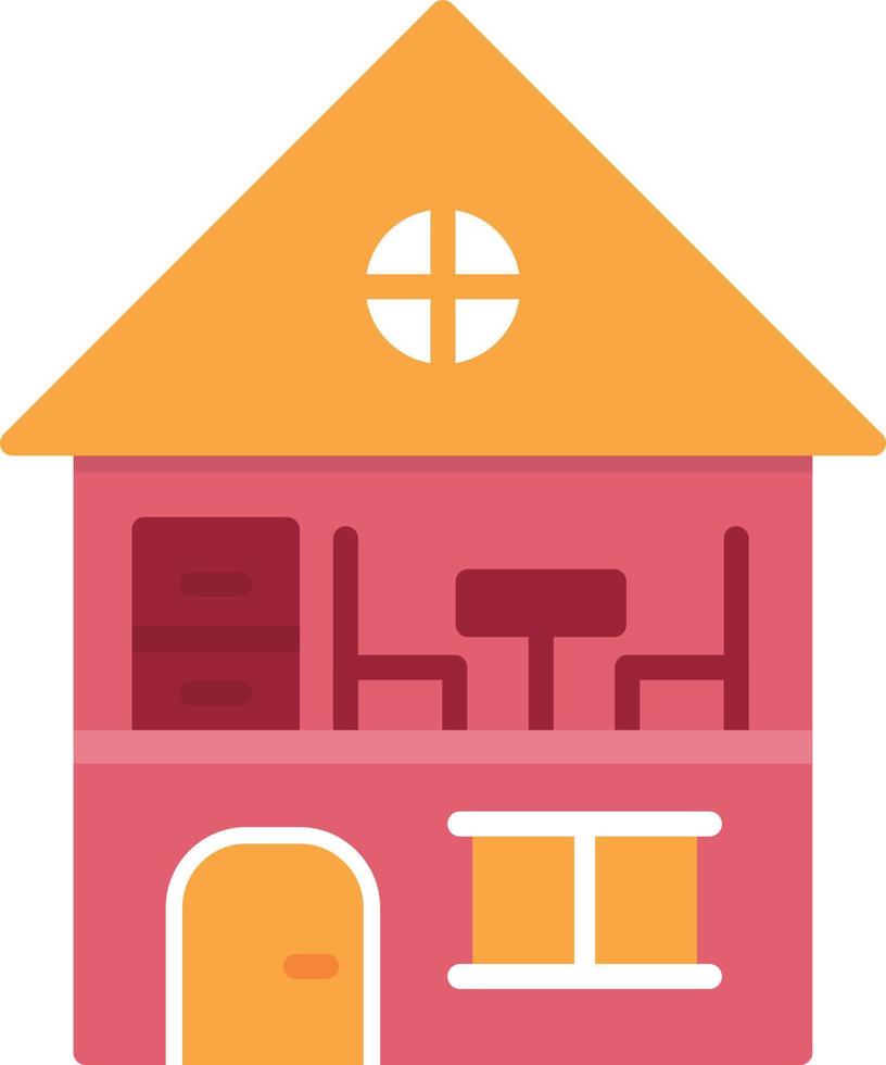 Dolls House Flat Icon vector