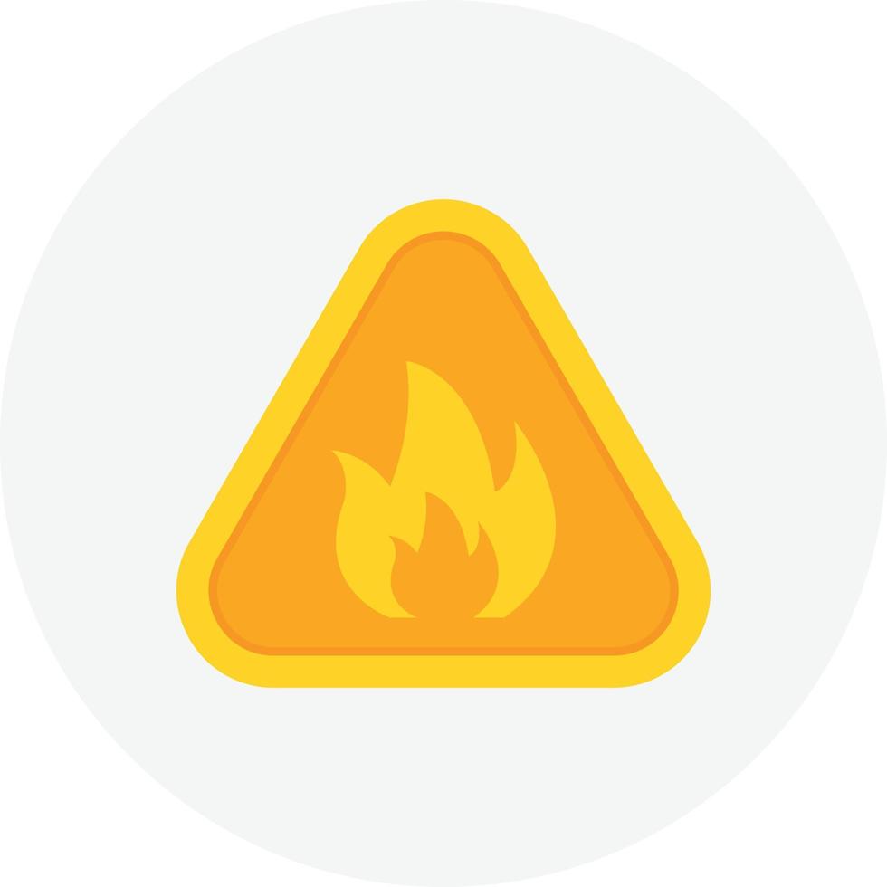 icono de peligro de incendio geno vector