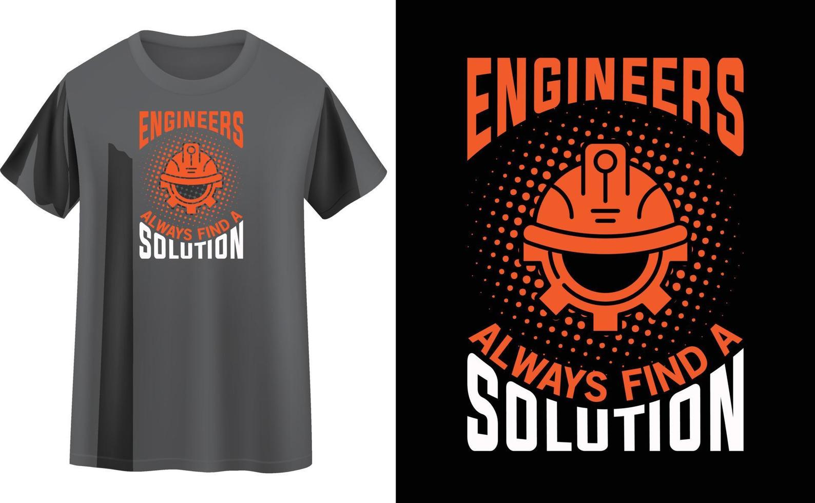 Engineer t shirt design vector