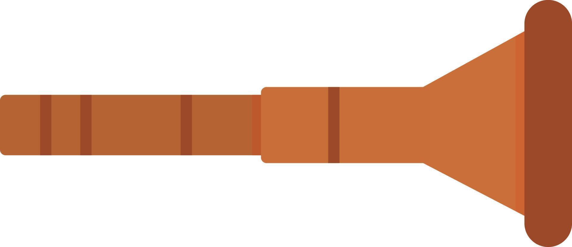 didgeridoo icono plano vector