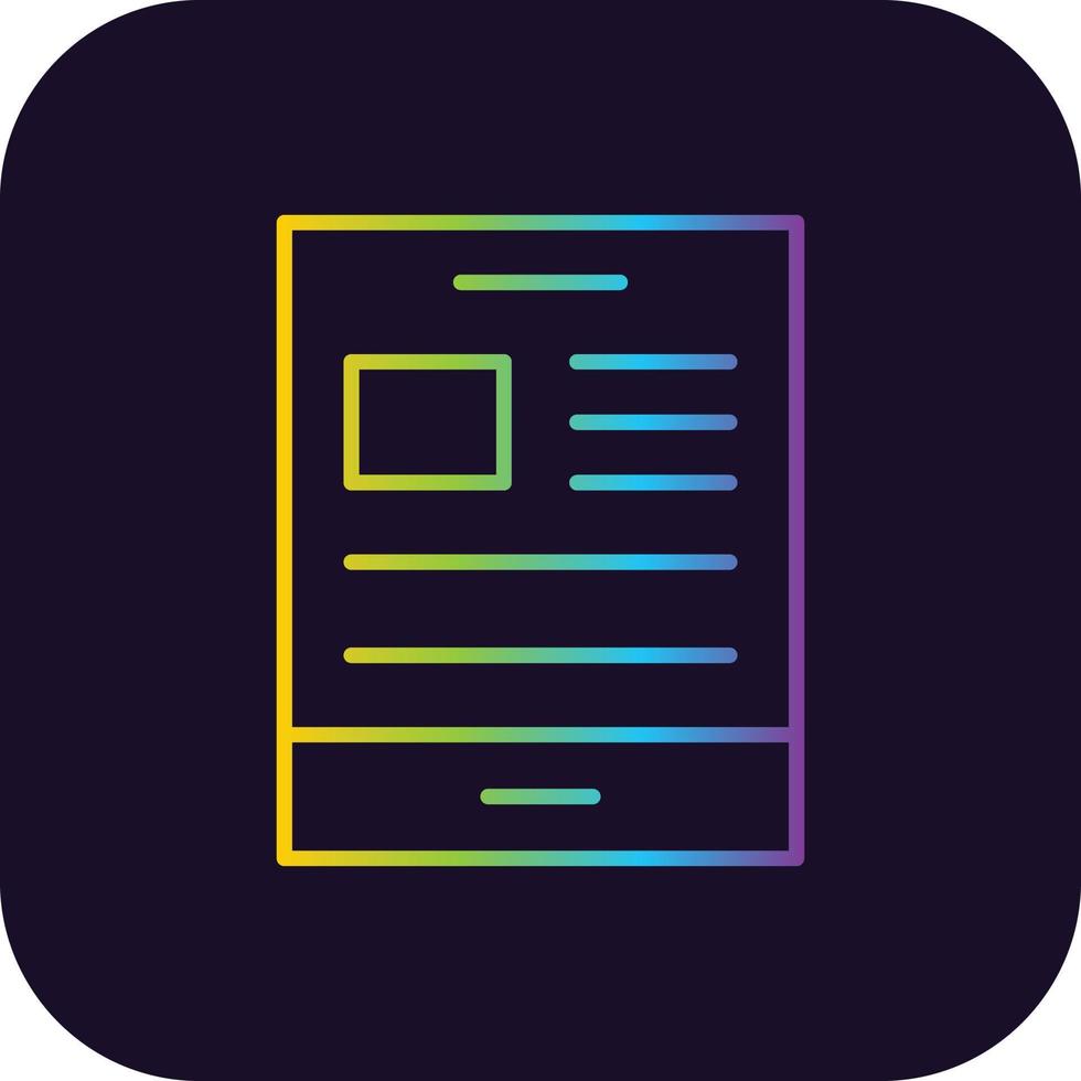 Tablet Gradient Icon vector