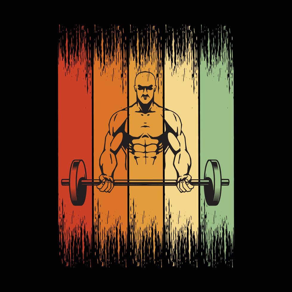 diseño de camiseta de fitness vector