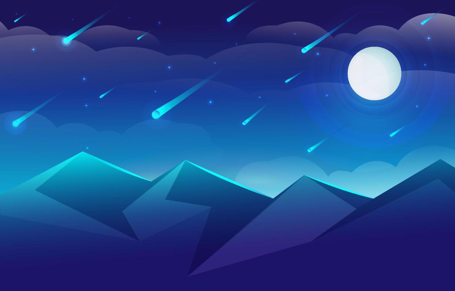 Meteor Shower Background vector