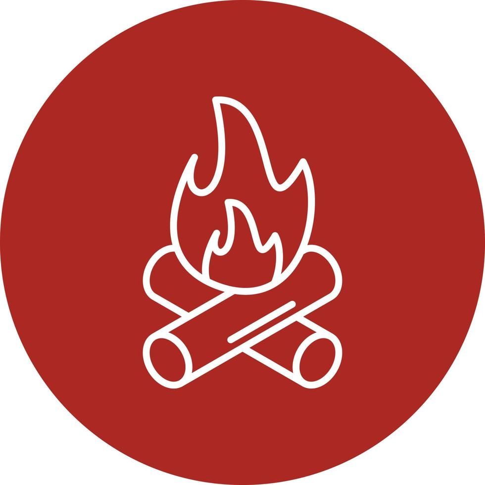 Fire Pollution Line Circle Multicolor vector