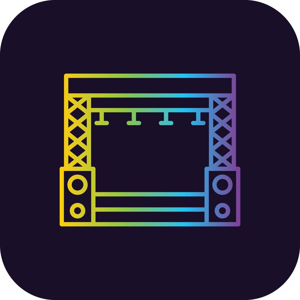 Stage Gradient Icon vector