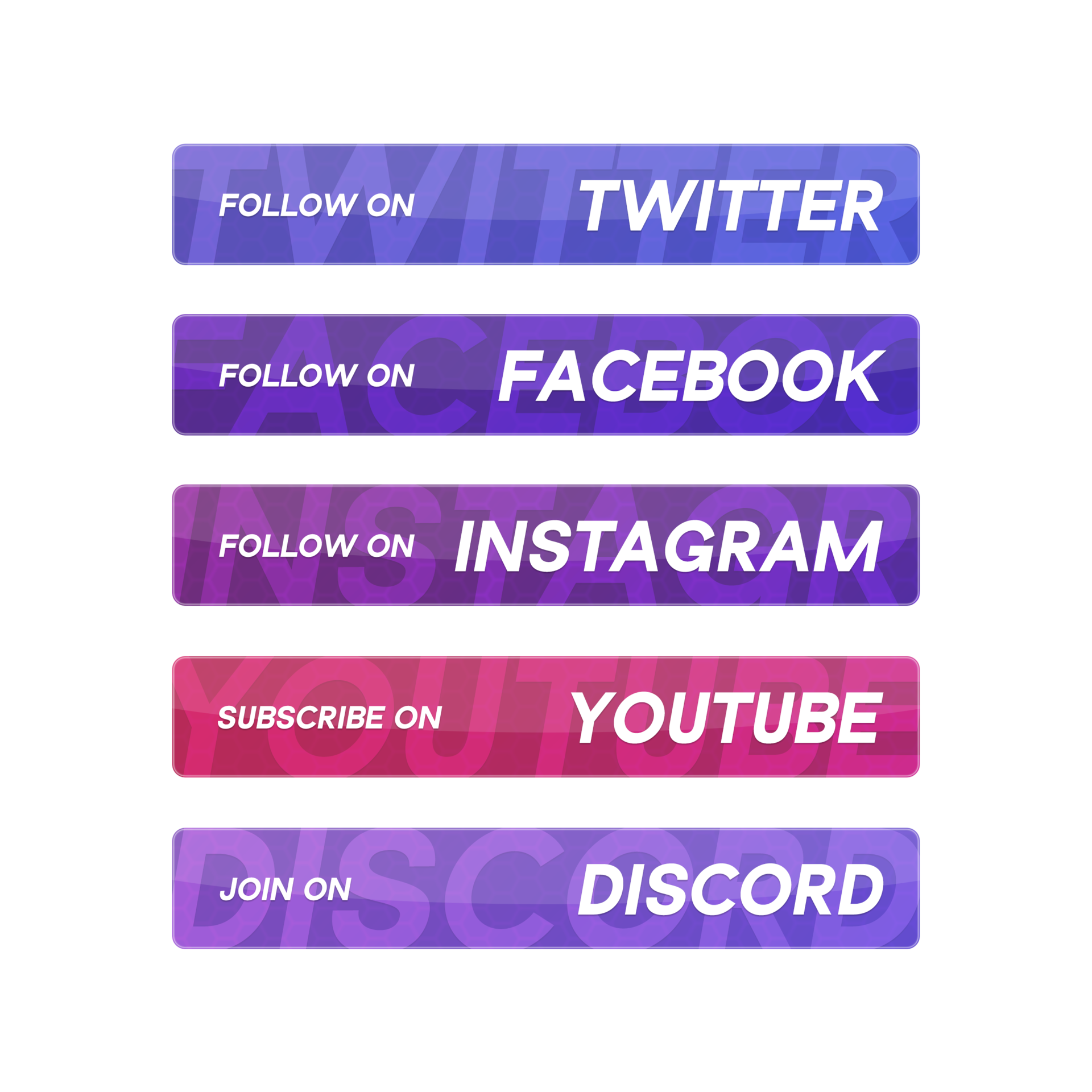 para agregar binario Dormitorio Elegant Social Media Follower Pack Banners for Twitch Streamers and Gamers  9647757 PNG