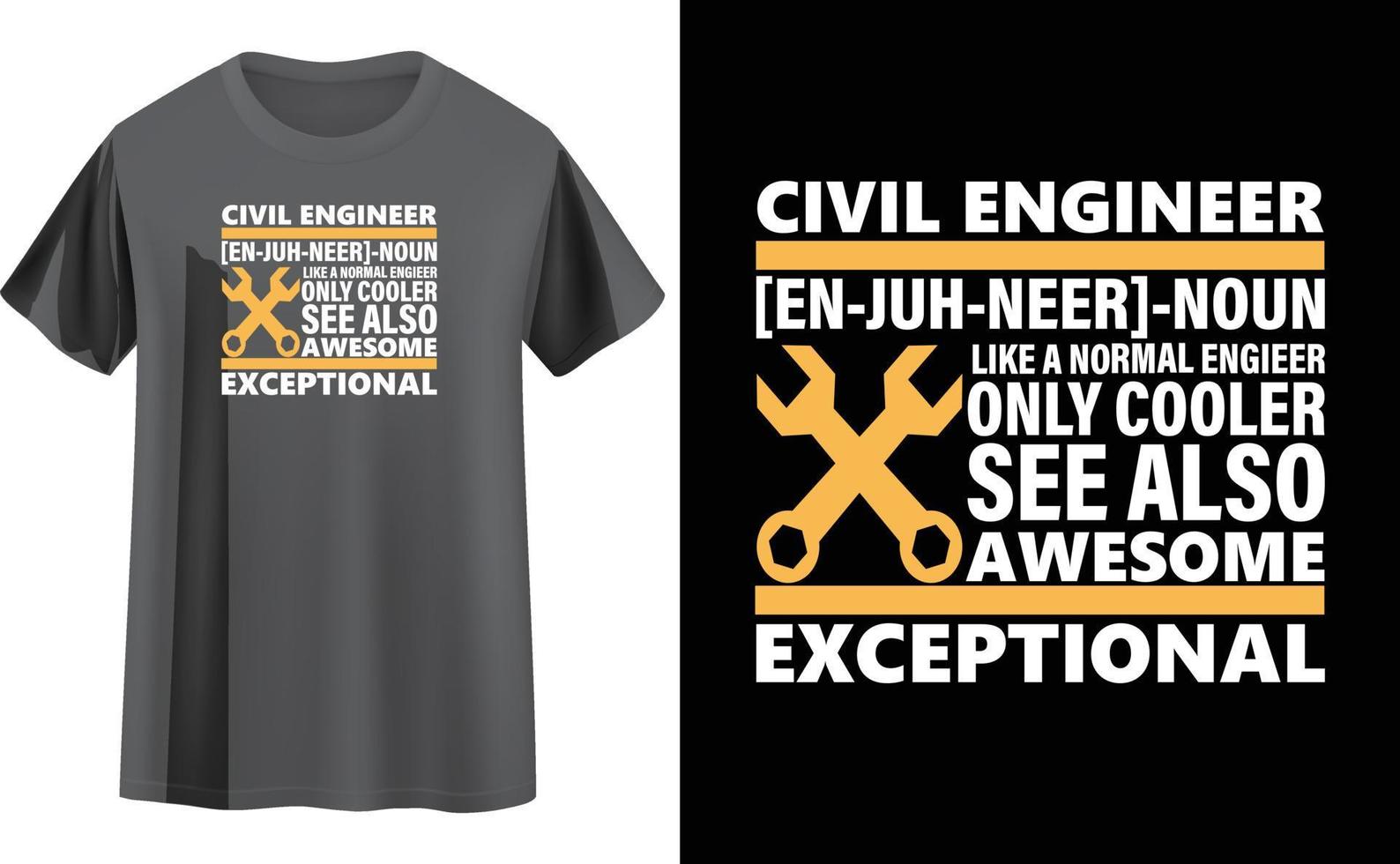 Engineer t shirt design vector