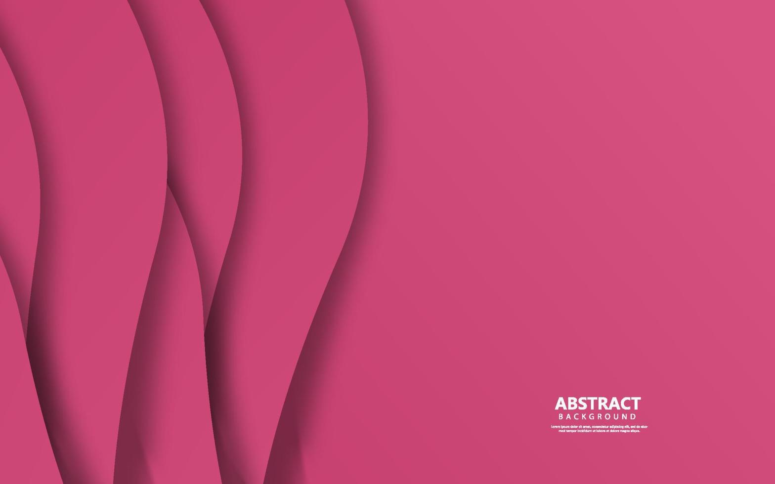 Abstract shape pink color papercut background vector