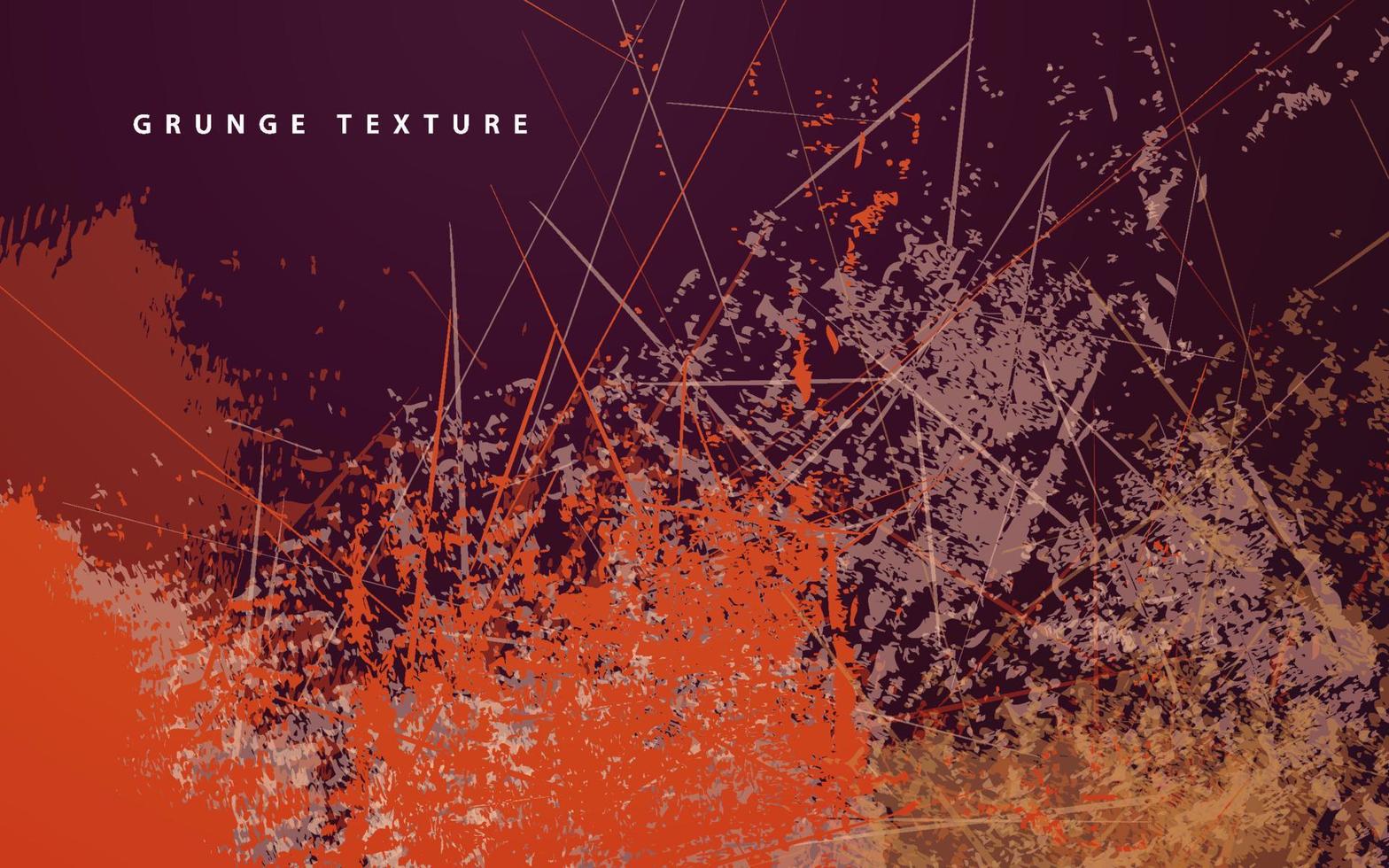 Abstract grunge texture orange purple color background vector