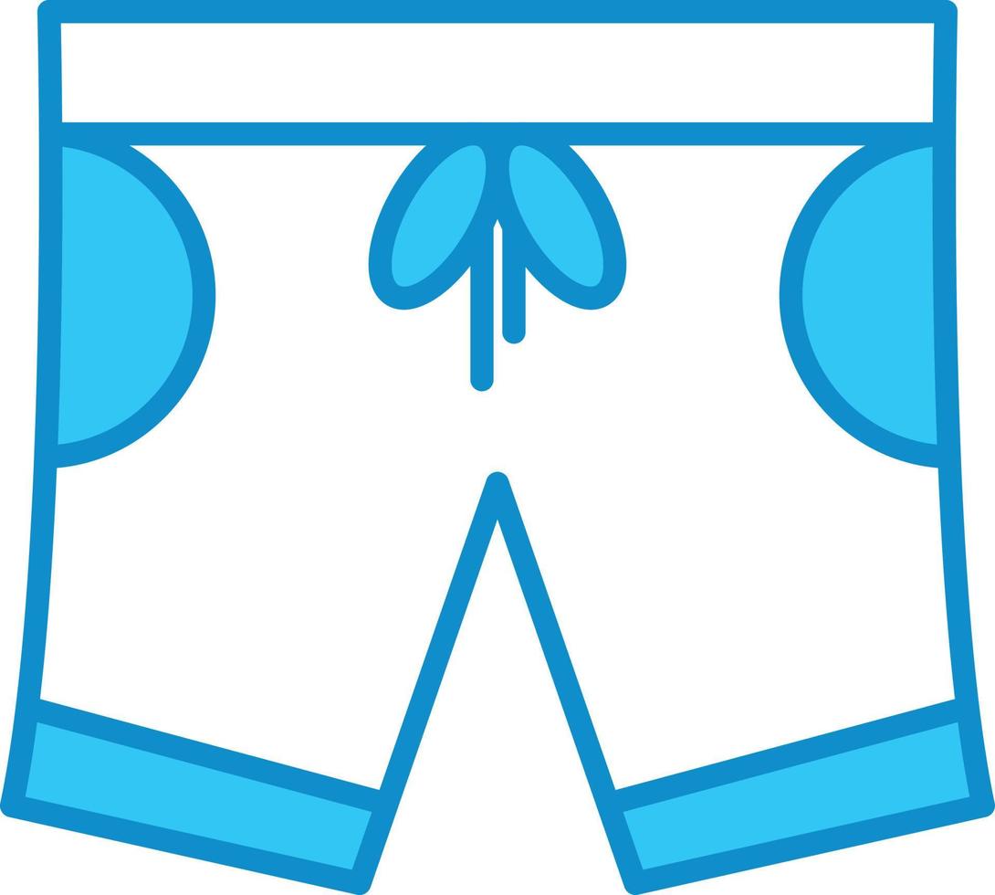 Short Line Filled Blue vector