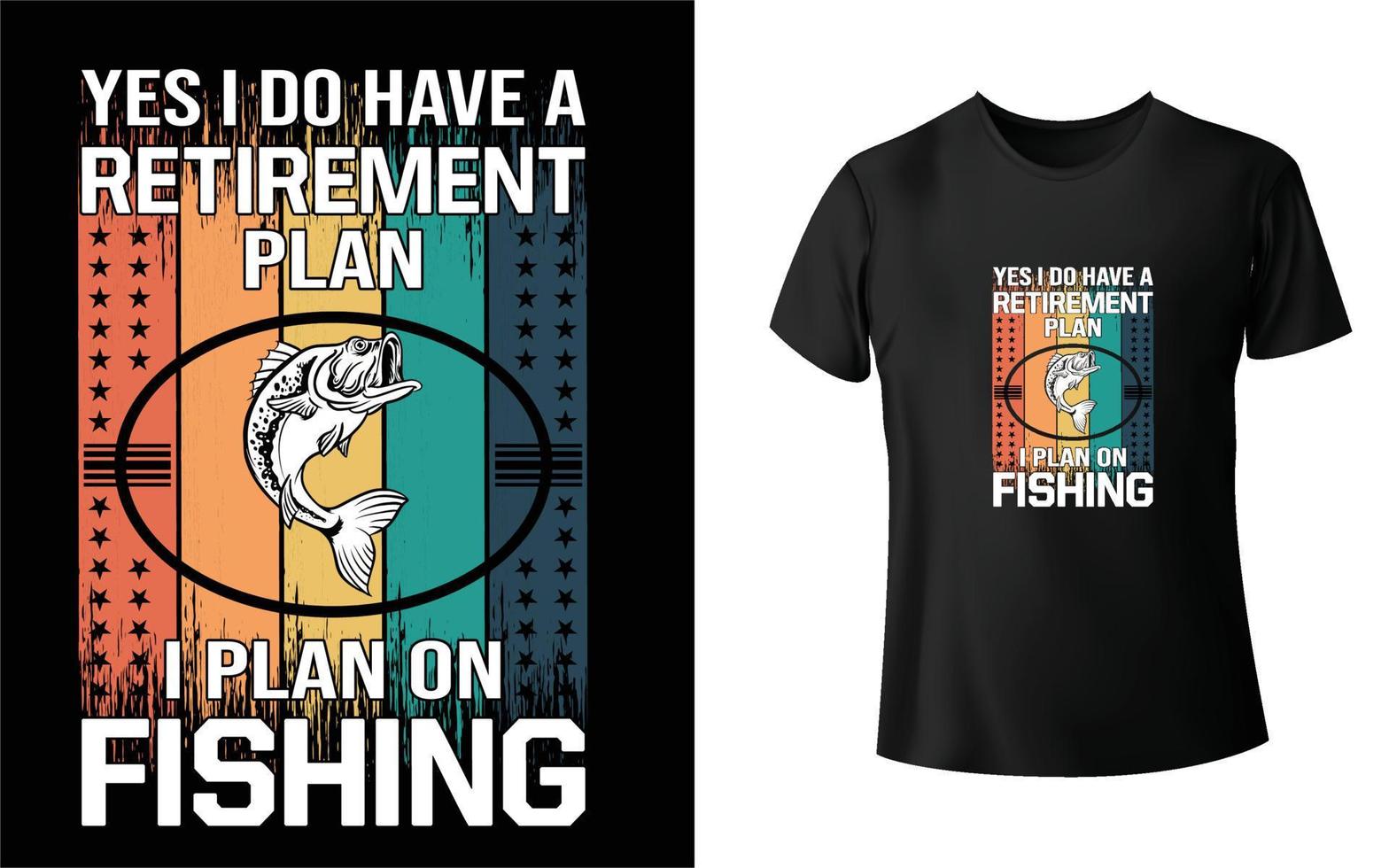 Fishing t shirt design vector