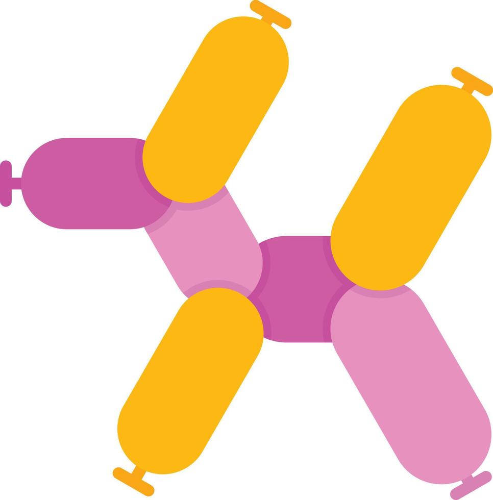 Balloon Dog Flat Icon vector