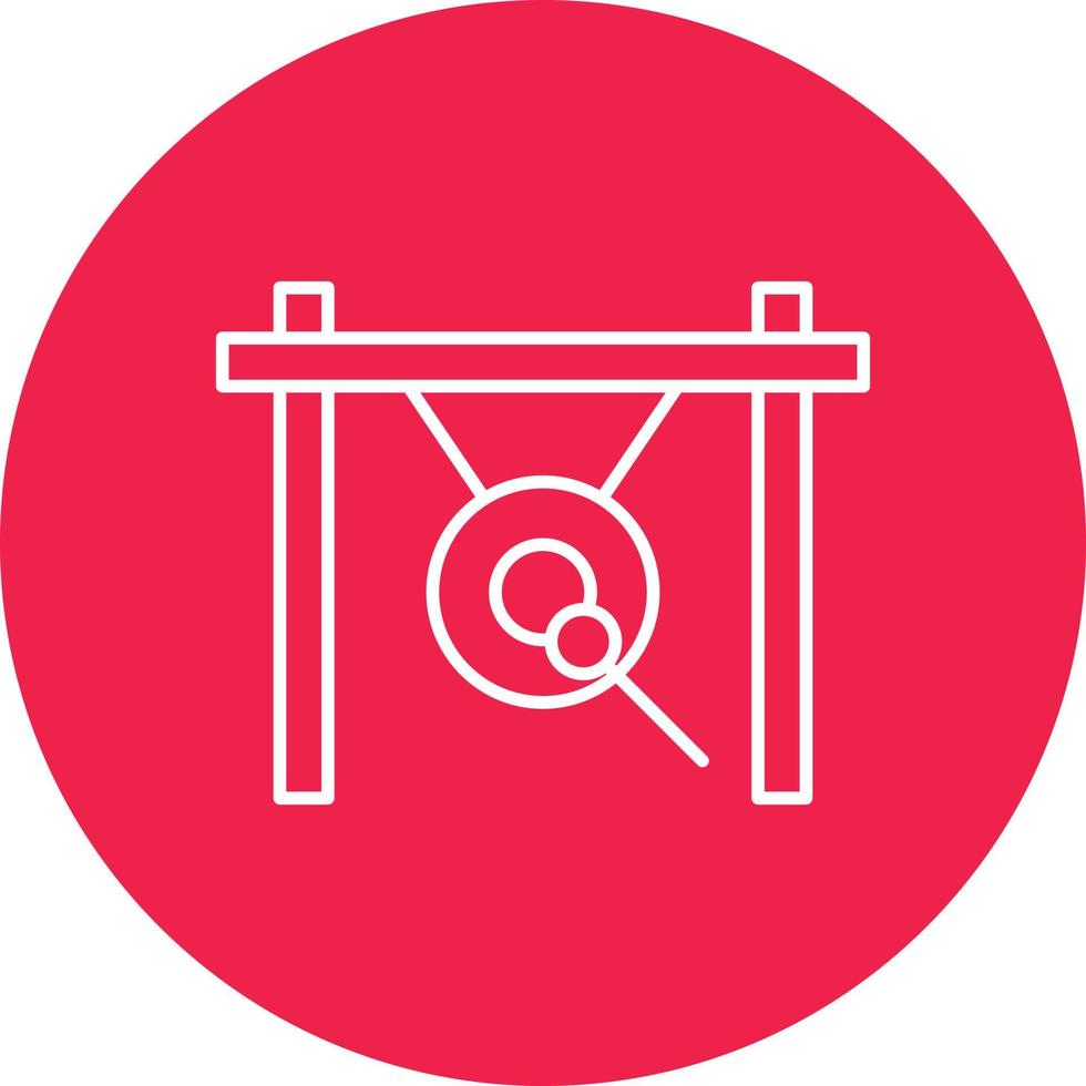 Gong Line Circle Multicolor vector
