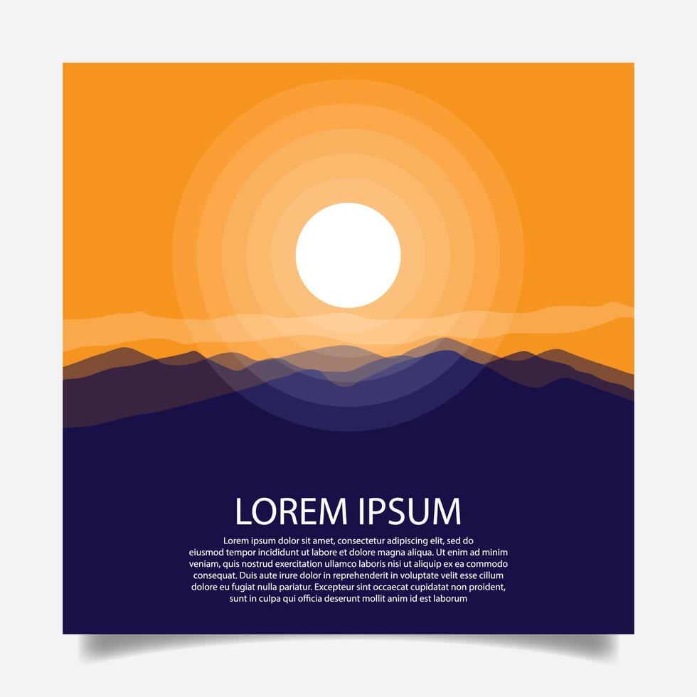 Sunset Landscape Vector