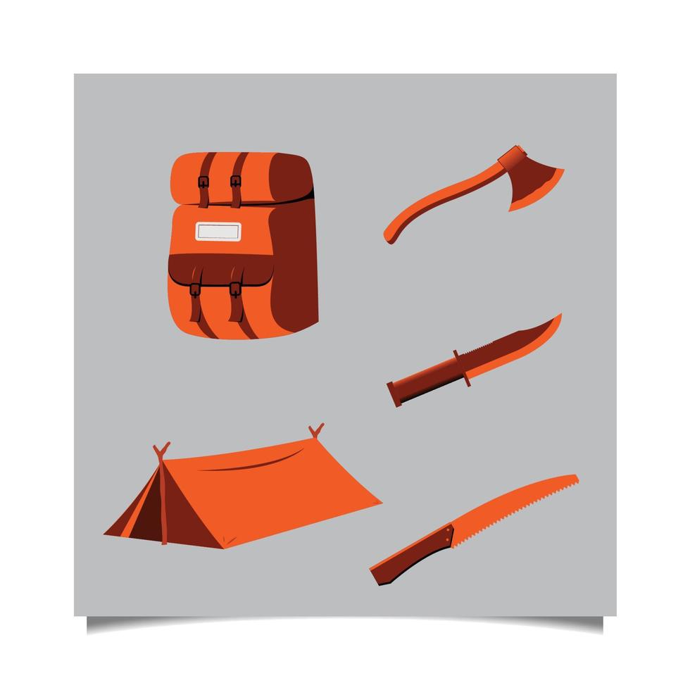 Camp Gear Set vector