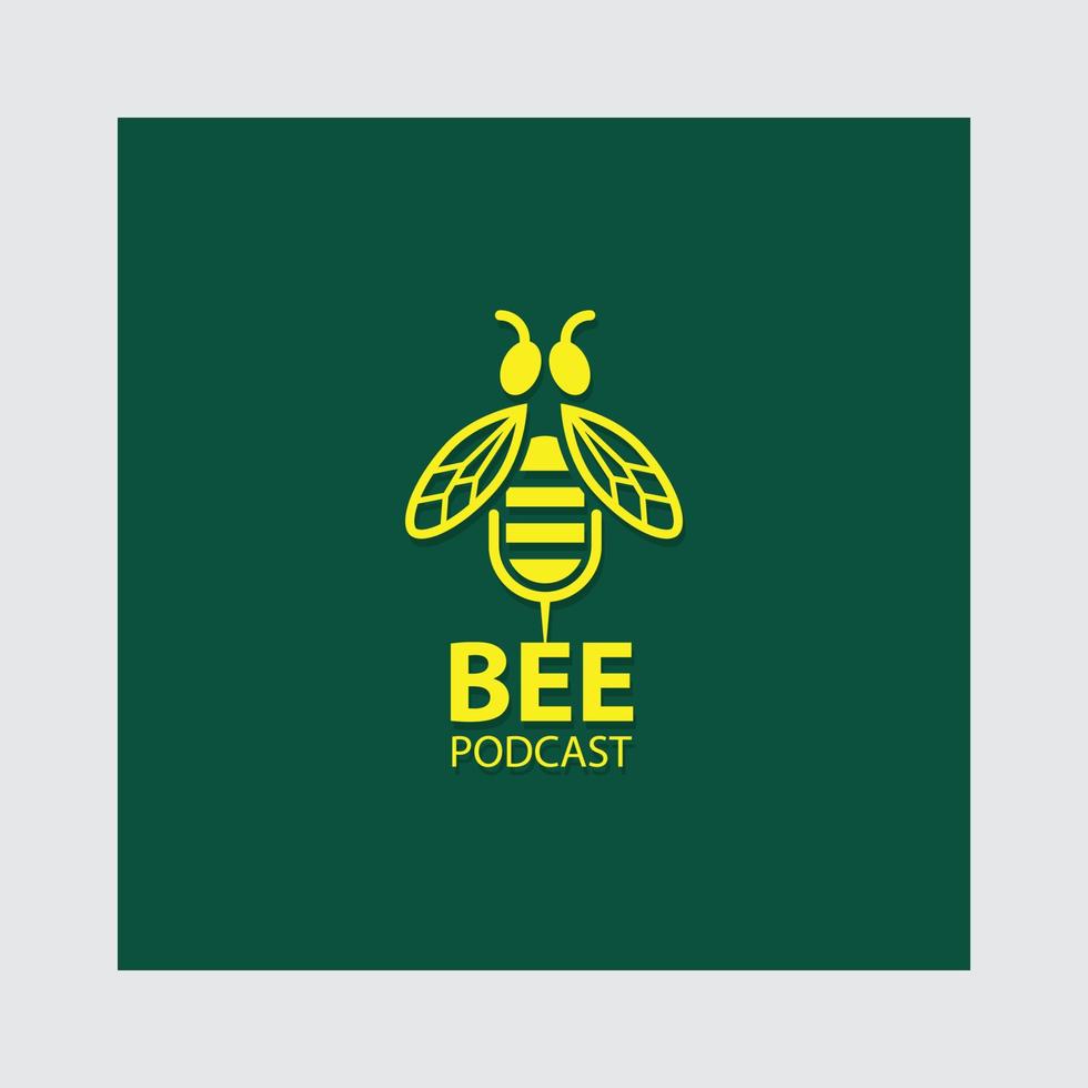 Bee Podcast Logo vector