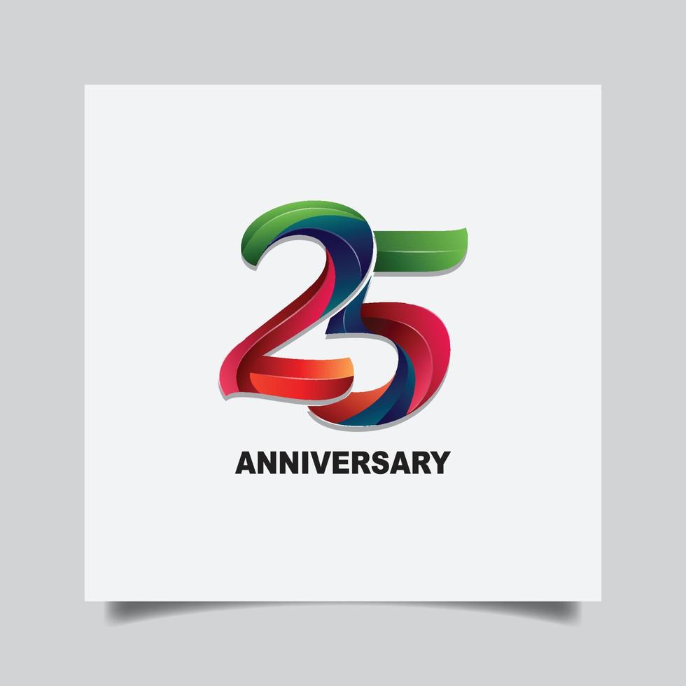 logotipo del 25 aniversario vector