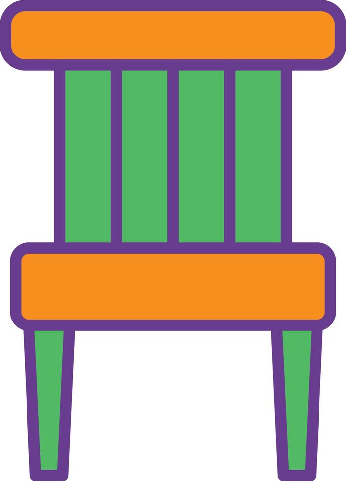 Chair Line Filled Two Color vector