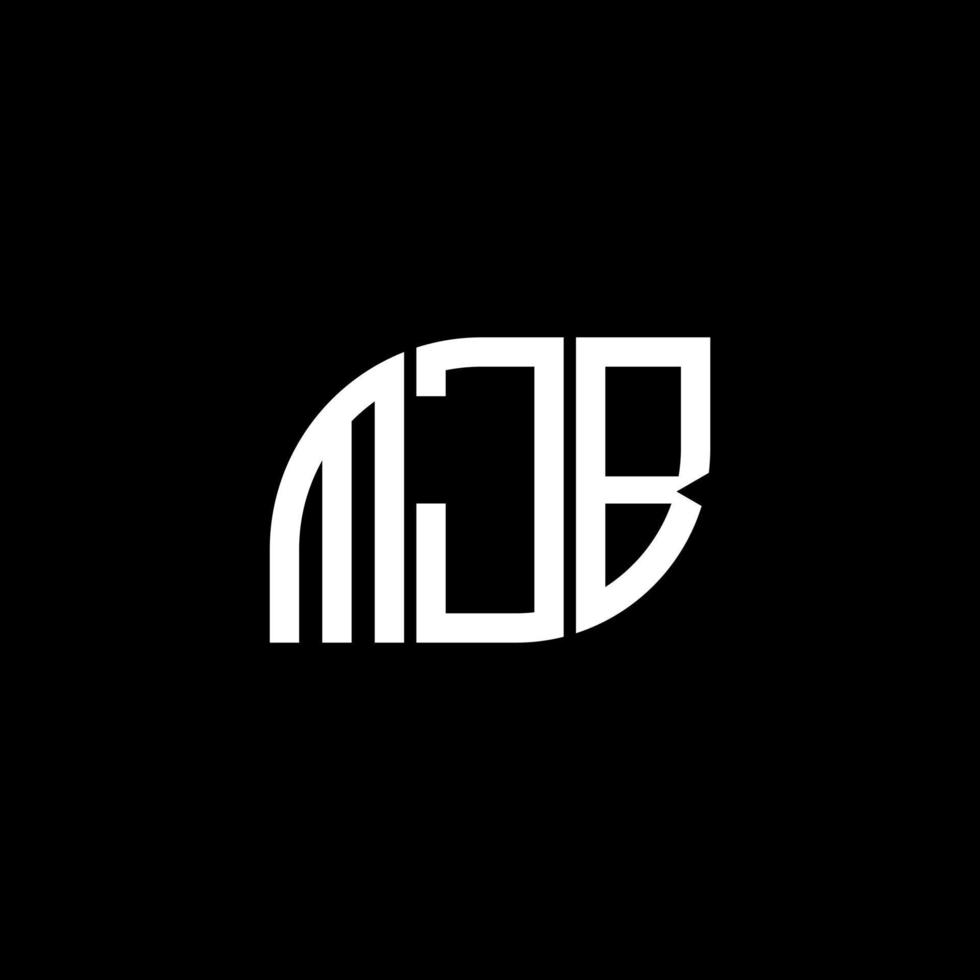 diseño de logotipo de letra mjb sobre fondo negro. concepto de logotipo de letra de iniciales creativas mjb. diseño de letras mjb. vector