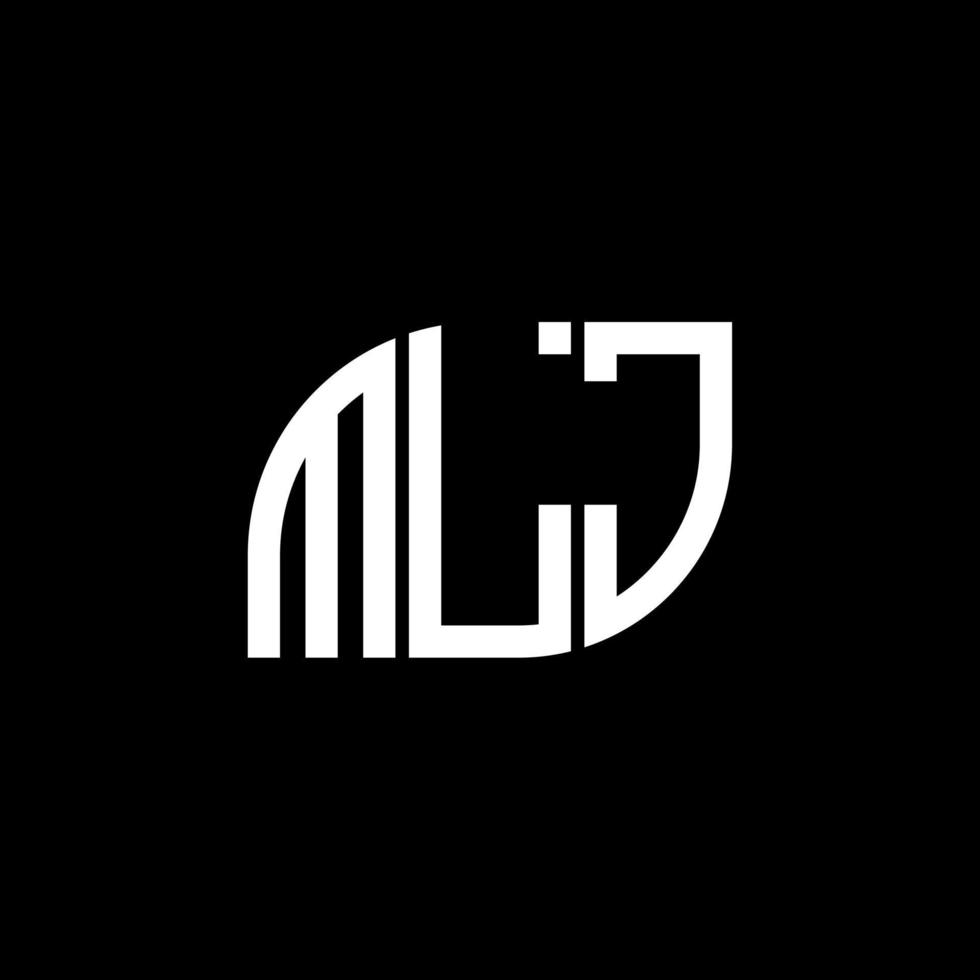 diseño de logotipo de letra mlj sobre fondo negro. concepto de logotipo de letra de iniciales creativas mlj. diseño de letras mlj. vector