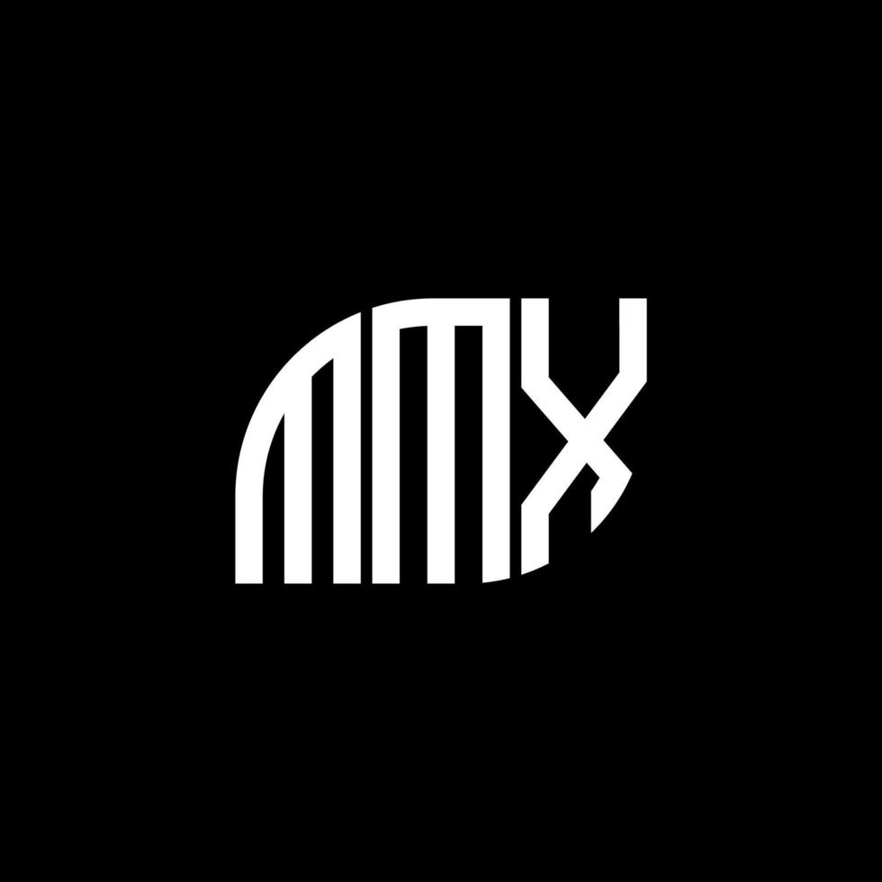 diseño de logotipo de letra mmx sobre fondo negro. concepto de logotipo de letra de iniciales creativas mmx. diseño de letras mmx. vector