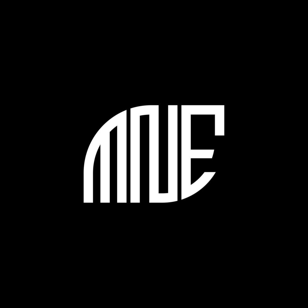 diseño de logotipo de letra mne sobre fondo negro. concepto de logotipo de letra de iniciales creativas mne. diseño de letra mne. vector