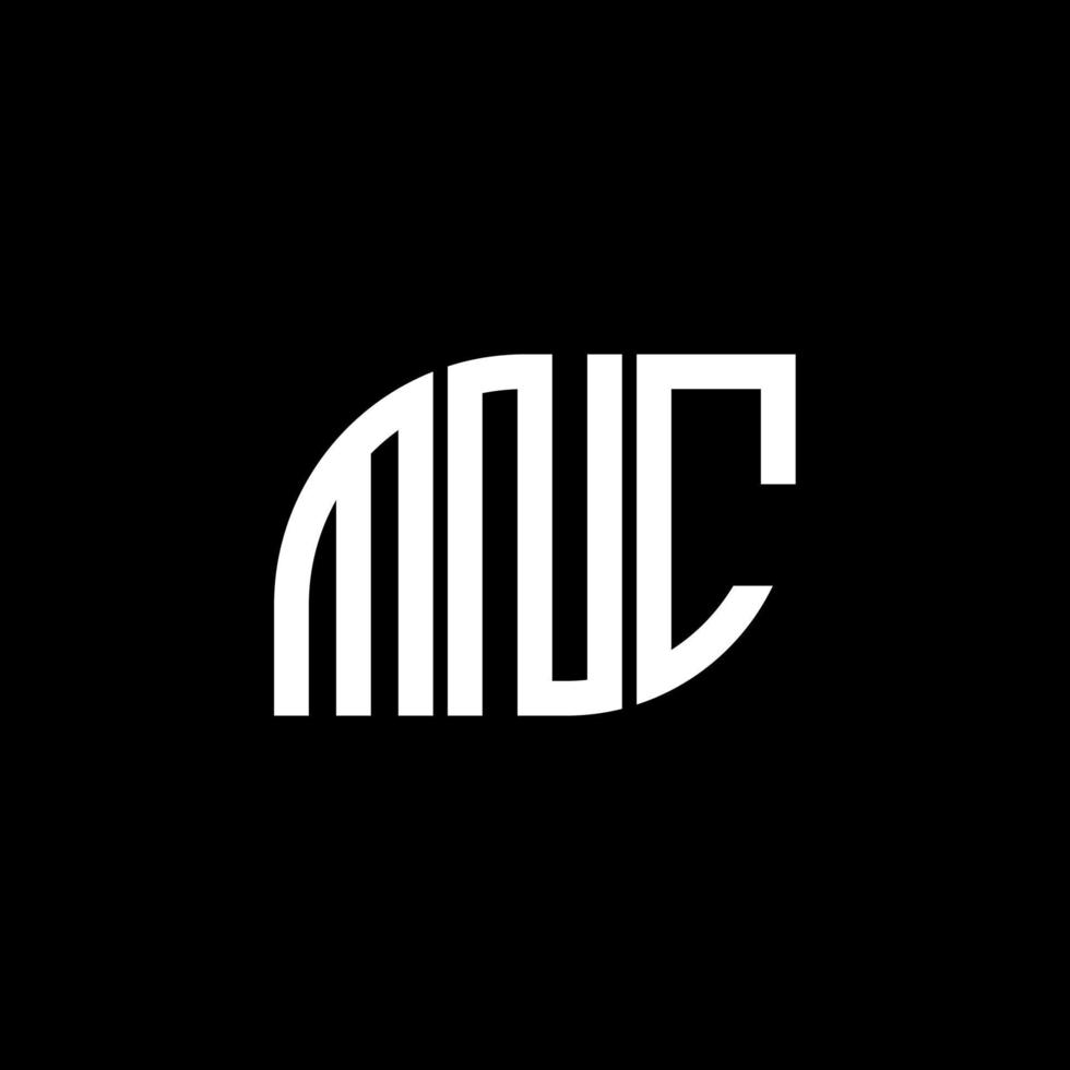 concepto de logotipo de letra de iniciales creativas mnc. mnc letter design.mnc letter logo design sobre fondo negro. concepto de logotipo de letra de iniciales creativas mnc. Minnesota vector