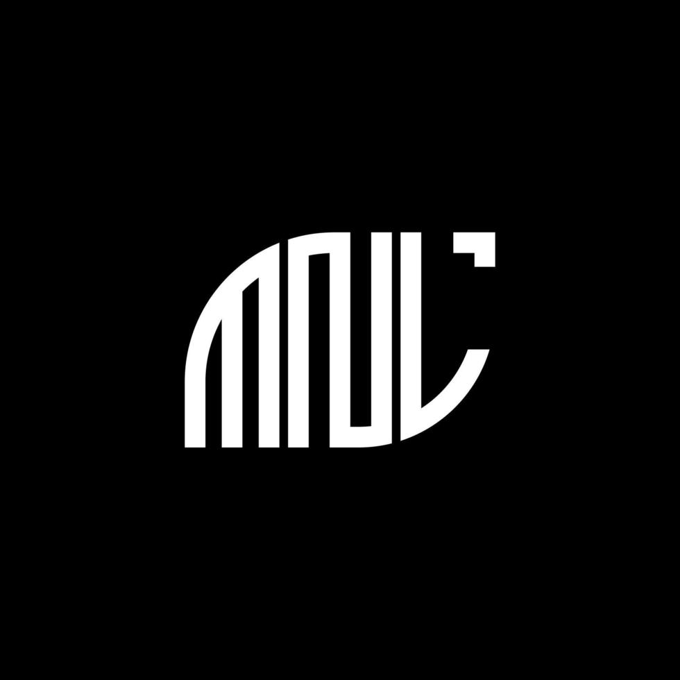 . diseño de letras mnl. diseño de logotipo de letras mnl sobre fondo negro. mnl concepto de logotipo de letra de iniciales creativas. diseño de letras mnl. diseño de logotipo de letras mnl sobre fondo negro. metro vector