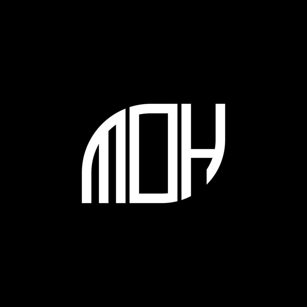 MOH letter design.MOH letter logo design on black background. MOH creative initials letter logo concept. MOH letter design.MOH letter logo design on black background. M vector